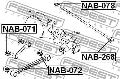 Mounting, control/trailing arm NAB-072 - image 2