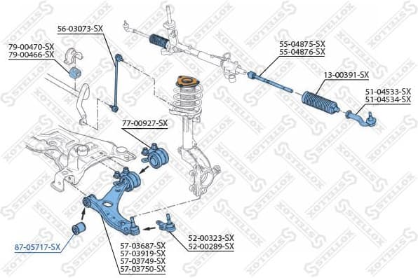 Mounting, control/trailing arm 87-05717-SX