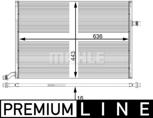 Low Temperature Cooler, charge air cooler BEHR *** PREMIUM LINE *** CIR 25 000P