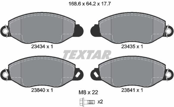 Brake Pad Set, disc brake 2343401