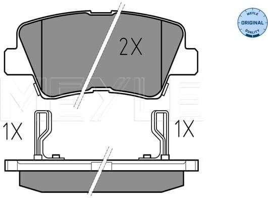 Brake Pad Set, disc brake MEYLE-ORIGINAL: True to OE. 025 249 3415/W