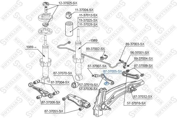 Mounting, control/trailing arm 87-37005-SX