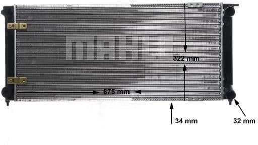 Radiator, engine cooling BEHR CR 341 000S