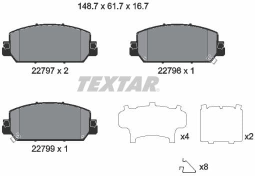 Brake Pad Set, disc brake 2279701