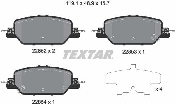 Brake Pad Set, disc brake 2285201