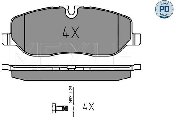 Brake Pad Set, disc brake MEYLE-PD: Advanced performance and design. 025 241 9118/PD