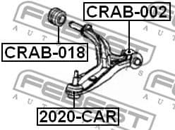 Mounting, control/trailing arm CRAB-018 - image 2