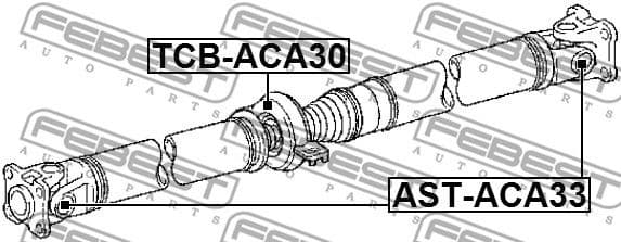 Bearing, propshaft centre bearing TCB-ACA30 - image 2