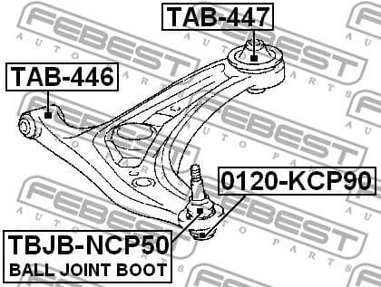 Mounting, control/trailing arm TAB-446 - image 2