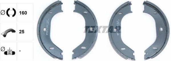 Brake Shoe Set, parking brake 91020200
