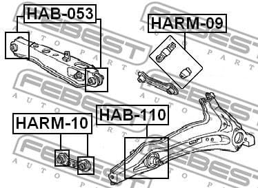 Mounting, control/trailing arm HARM-09 - image 2