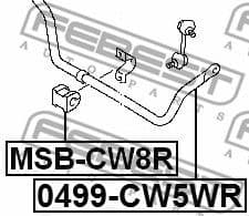 Mounting, stabiliser bar MSB-CW8R - image 2