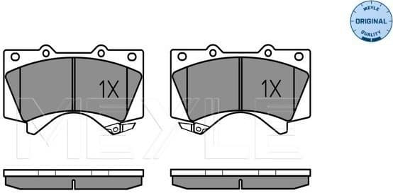 Brake Pad Set, disc brake MEYLE-ORIGINAL: True to OE. 025 243 8618/W