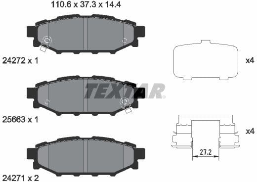 Brake Pad Set, disc brake 2427201