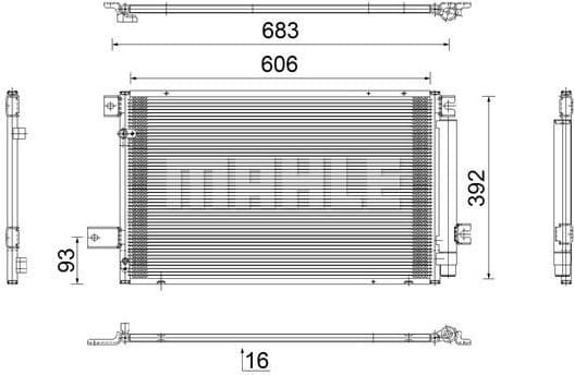Condenser, air conditioning BEHR AC 819 000S