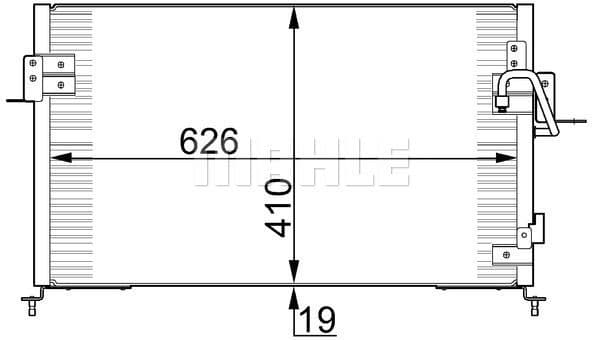 Condenser, air conditioning BEHR AC 676 000S