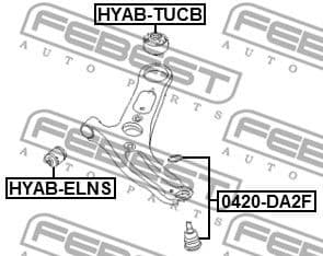 Mounting, control/trailing arm HYAB-ELNS - image 2