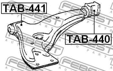 Mounting, control/trailing arm TAB-440 - image 2
