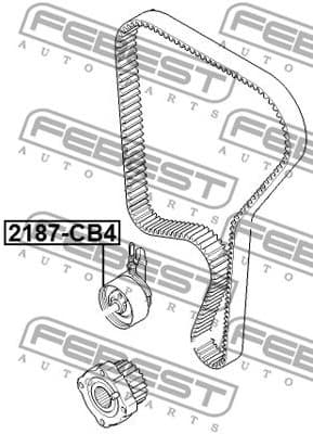 Tensioner Pulley, timing belt 2187-CB4 - image 2