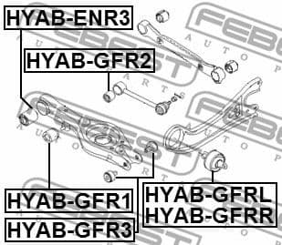 Mounting, control/trailing arm HYAB-GFR3 - image 2