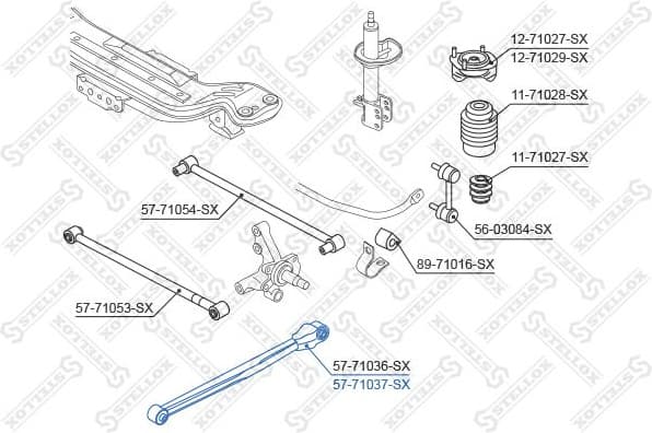 Rod/Strut, wheel suspension 57-71037-SX - image 2