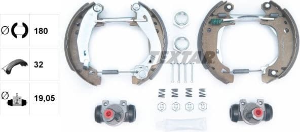 Brake Shoe Set Shoe Kit Pro 84038204