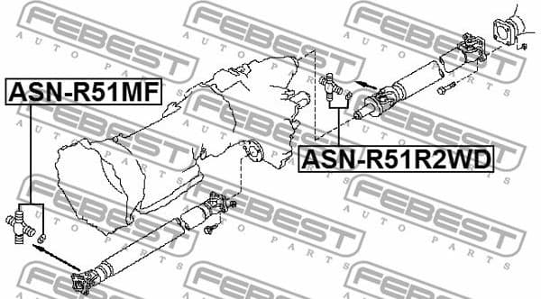 Joint, propshaft ASN-R51R2WD - image 2