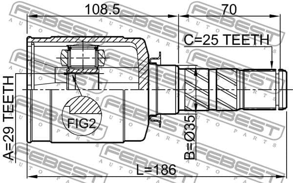Joint Kit, drive shaft 0811-B13 - image 2