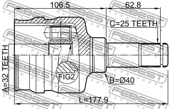 Joint Kit, drive shaft 2011-CARLH - image 2