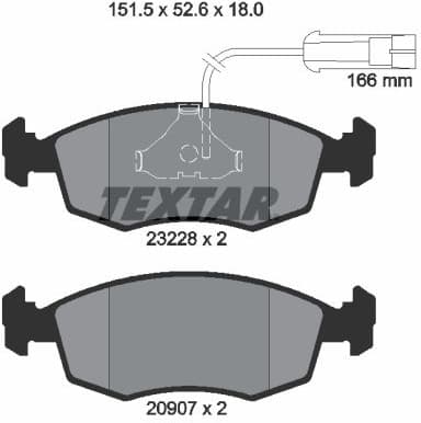 Brake Pad Set, disc brake 2322702