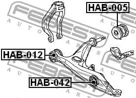 Mounting, control/trailing arm HAB-042 - image 2
