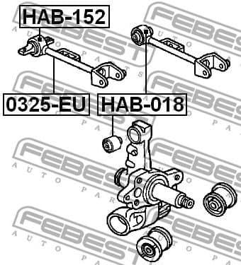 Mounting, control/trailing arm HAB-152 - image 2