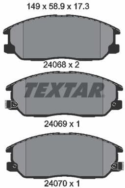 Brake Pad Set, disc brake 2406801