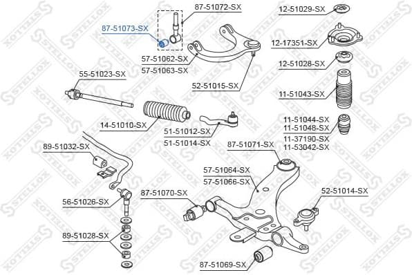 Mounting, control/trailing arm 87-51073-SX - image 2