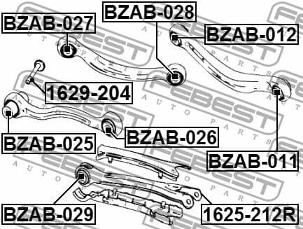 Mounting, control/trailing arm BZAB-028 - image 2