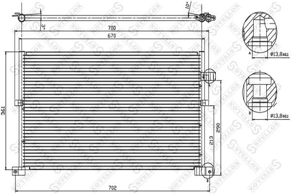 Condenser, air conditioning 10-45021-SX