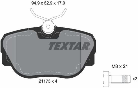 Brake Pad Set, disc brake Q+ 2117302