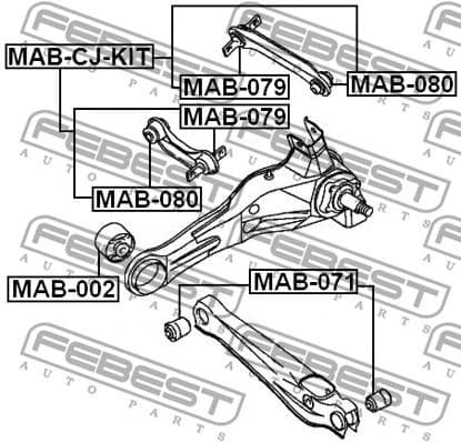 Mounting, control/trailing arm MAB-079 - image 2