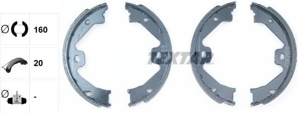 Brake Shoe Set, parking brake 91060300