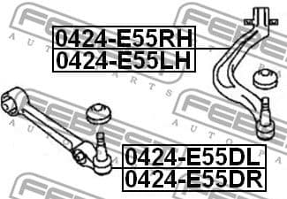 Control/Trailing Arm, wheel suspension 0424-E55DL - image 2