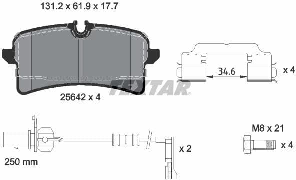 Brake Pad Set, disc brake Q+ 2564201