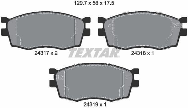 Brake Pad Set, disc brake Q+ 2431701