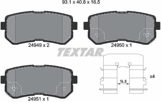 Brake Pad Set, disc brake Q+ 2494901