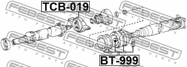 Bearing, propshaft centre bearing TCB-019 - image 2