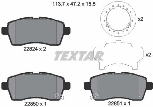 Brake Pad Set, disc brake 2282401