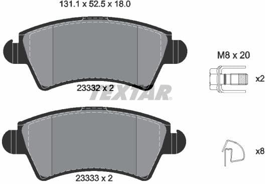 Brake Pad Set, disc brake Q+ 2333201