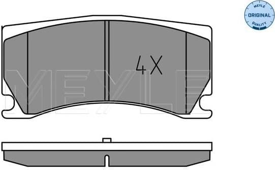 Brake Pad Set, disc brake MEYLE-ORIGINAL: True to OE. 025 248 5115