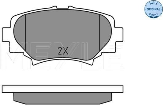 Brake Pad Set, disc brake MEYLE-ORIGINAL: True to OE. 025 258 7814