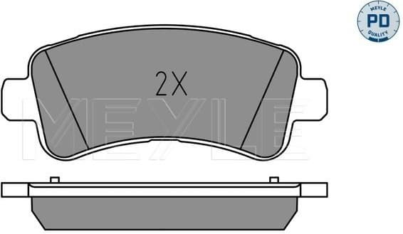 Brake Pad Set, disc brake MEYLE-PD: Advanced performance and design. 025 259 8721/PD - image 2