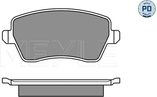 Brake Pad Set, disc brake MEYLE-PD: Advanced performance and design. 025 244 0317/PD